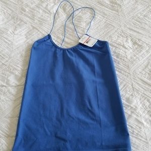 Intimately Free People blue spaghetti tank